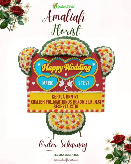 Papan Bunga Pernikahan Handil Bakti